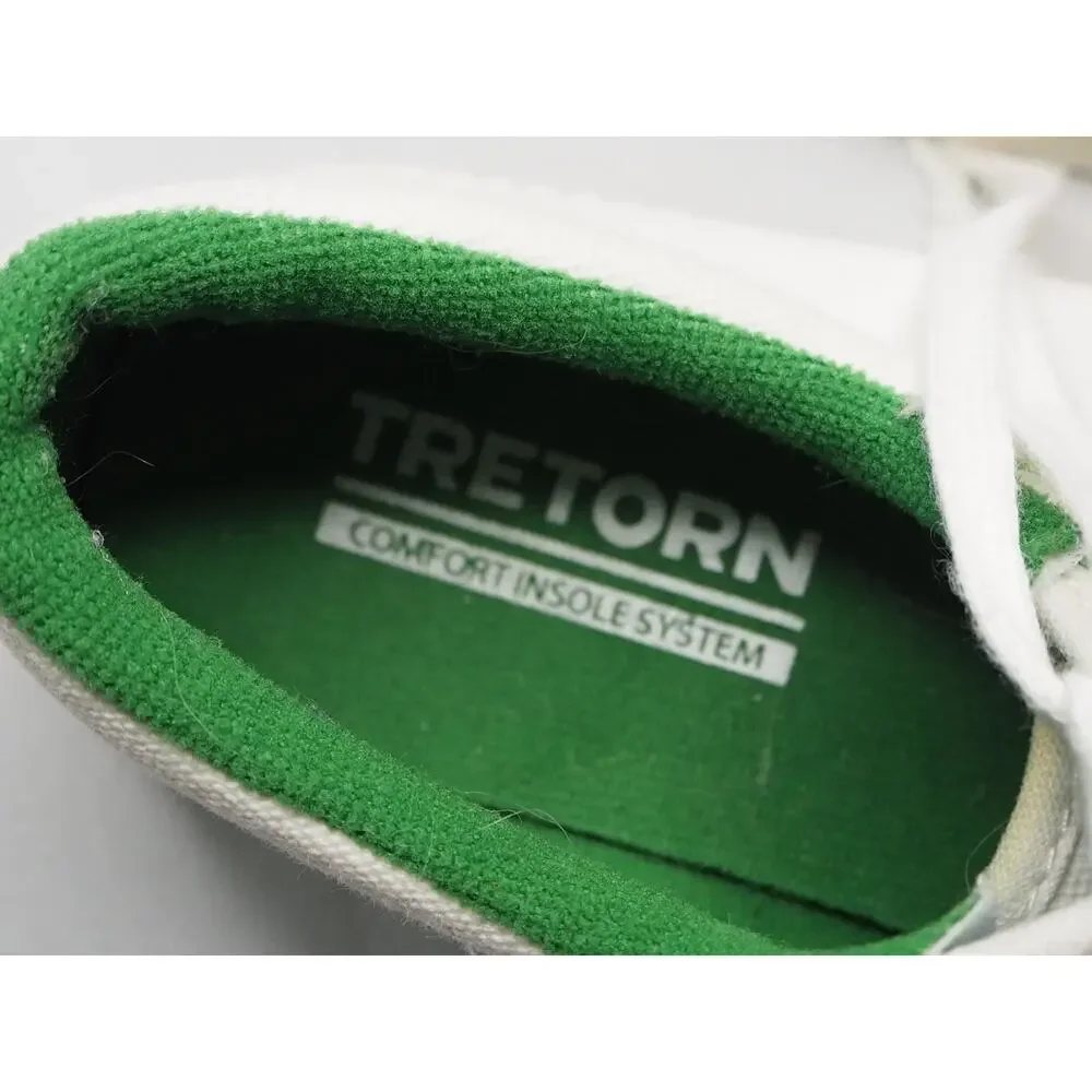 Tretorn Nylite Womens 8 White Green Canvas Low Top Tennis Shoes Sneakers Preppy